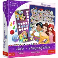 Disney+Księżniczki 2 w 1 gra planszowa: Chińczyk i Węże i drabiny - Trefl