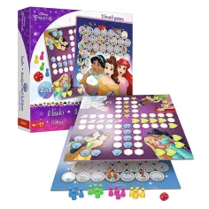 Disney+Księżniczki 2 w 1 gra planszowa: Chińczyk i Węże i drabiny - Trefl zdjęcie 3