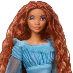 Disney Mała Syrenka: Lalka Ariel w niebieskiej sukience 30 cm - Mattel zdjęcie 3