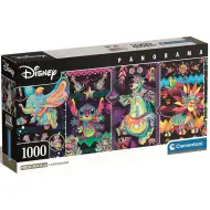 Disney: Neonowe postacie 1000-elementowa panorama puzzle 98x33cm - Clementoni