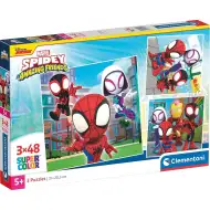 Disney Spidey 3x48-elementowe puzzle Supercolor - Clementoni