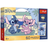 Disney Stitch - Lodowa zabawa, 60-elementowe puzzle - Trefl