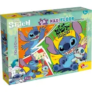 Disney Stitch 2 w 1 maxi puzzle 24 elementów i kolorowanka 70x50 cm - Lisciani