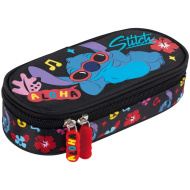 Disney Stitch Aloha czarny owalny piórnik PC01 23x9,5x6 cm