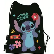 Disney Stitch czarny worek na buty Aloha, worek sportowy 34x43 cm