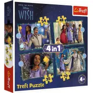 Disney+Wish: Życzenie 4 w 1 puzzle - Trefl