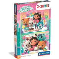 Domek dla lalek Gabi 2x20-elementowe puzzle Supercolor - Clementoni