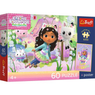 Domek dla lalek Gabi, 60-elementowe puzzle Premium Plus dla dzieci z plakatem - Trefl