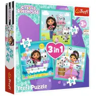 Domek dla lalek Gabi: Aktywności 3 w 1 puzzle - Trefl