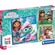 Domek dla lalek Gabi: Aktywności Gabi 3x48-elementowe puzzle Supercolor - Clementoni