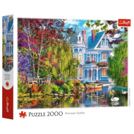 Domek nad jeziorem — puzzle 2000 elementów, wysoka jakość — Trefl