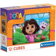 Dora poznaje świat, 12-elementowa kostka bajkowa - Clementoni