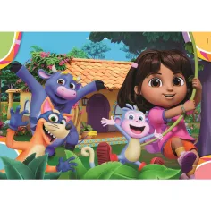 Dora poznaje świat 2x20-elementowe puzzle Supercolor - Clementoni zdjęcie 3