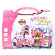 Dream Home różowy domek do zabawy z akcesoriami w walizce