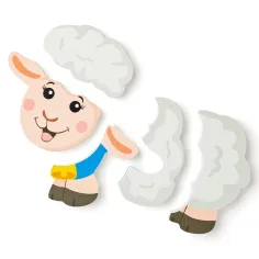 Drewniana układanka dla dzieci z 5 elementami - Owieczka - Woodyland zdjęcie 2