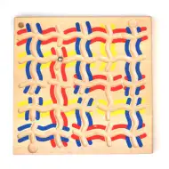 Drewniana zręcznościowa gra z kulkami 25x25 cm