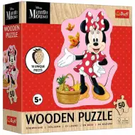 Drewniane puzzle 50 elementów z konturem Minnie Mouse - Trefl