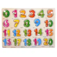 Drewniane puzzle liczbowe od 0 do 20