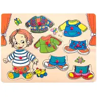 Drewniane puzzle przebieranka – chłopiec