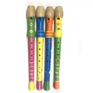 Drewniany flet prosty jako instrument muzyczny