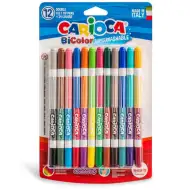 Dwustronny zestaw flamastrów 12 szt. - Carioca