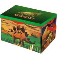Dywanik do zabawy i pudełko do przechowywania 2 w 1 z motywem dinozaurów.