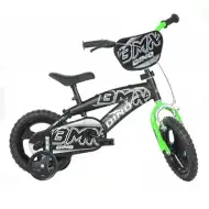 Dziecięcy rower BMX w kolorze zielono-czarnym, rozmiar 12 – rower Dino Bikes