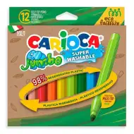 Eco Family Jumbo 12-sztukowy zestaw flamastrów 6 mm - Carioca