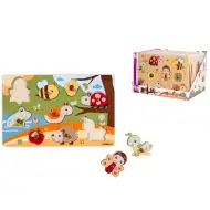 Eichhorn: Drewniana układanka z uchwytami w kształcie zwierząt, różne warianty 1 szt. - Simba Toys