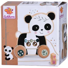 Eichhorn: Drewniana zabawka do ciągnięcia z toczącą się pandą - Simba Toys