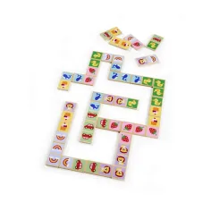 Eichhorn: Drewniane domino kolorowe z dziecięcymi motywami - Simba Toys zdjęcie 2