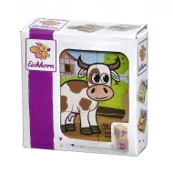 Eichhorn: Drewniane klocki puzzle – Układanka ze zwierzętami domowymi dla maluchów - Simba Toys