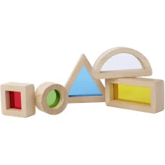 Eichhorn: Drewniany zestaw Montessori z kolorowymi okienkami – zestaw konstrukcyjny wspomagający rozwój percepcji - Simba Toys zdjęcie 2
