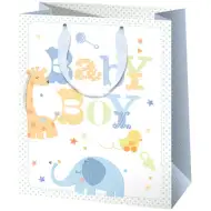 Ekskluzywna duża torba prezentowa Baby Boy 27x33x14 cm