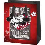Ekskluzywna torba prezentowa z motywem Myszki Mickey i Minnie, rozmiar 18x10x23 cm.