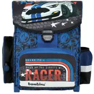 Ergonomiczny plecak szkolny Fast Track Rider z motywem samochodowym, 36x27x14cm