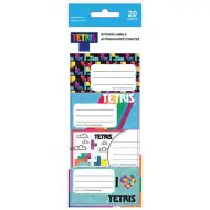 Etykiety zeszytowe Tetris, zestaw 20 sztuk