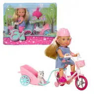 Évi Love: Rowerowa lalka z pieskiem w dwóch wersjach 1 szt. - Simba Toys