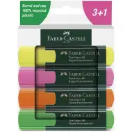 Faber-Castell: 1548 Superfluorescent zestaw 4 zakreślaczy.