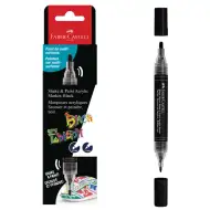 Faber-Castell: Black Edition Shake &amp; Paint dwustronny czarny marker 3 mm i 1 mm