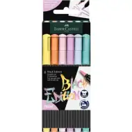 Faber-Castell: Black Edition pastel colors zestaw 6 kolorowych markerów