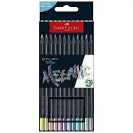 Faber-Castell: Black edition metaliczne kredki zestaw 12 sztuk
