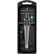 Faber-Castell: Cyrkiel z szybkim ustawianiem GRIP – w kolorze srebrnym, o ergonomicznym kształcie