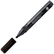 Faber-Castell: Czarny marker permanentny na bazie alkoholu z ściętą końcówką