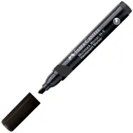 Faber-Castell: Czarny marker permanentny na bazie alkoholu z ściętą końcówką