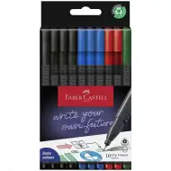 Faber-Castell: GRIP cienkopis z końcówką 0,4 mm, 4 kolory, zestaw 10 sztuk