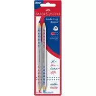 Faber-Castell: Jumbo Grip niebiesko-czerwony dwukolorowy ołówek, zestaw 2 sztuk