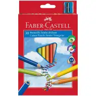 Faber-Castell: Kredki kolorowe Junior, 30 sztuk z temperówką