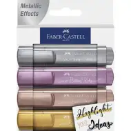Faber-Castell: Metaliczne zakreślacze zestaw 1546 4 sztuki