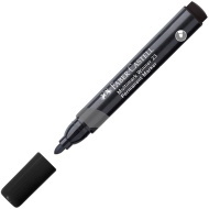 Faber-Castell: Permanentny marker czarny na bazie alkoholu z okrągłą końcówką